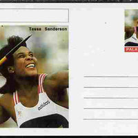 Palatine (Fantasy) Personalities - Tessa Sanderson (athletics) postal stationery card unused and fine