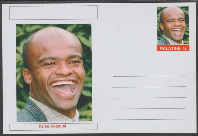 Palatine (Fantasy) Personalities - Kriss Akabusi (athletics) postal stationery card unused and fine