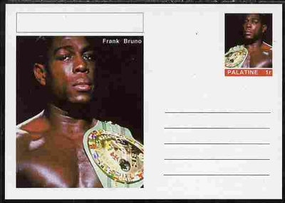 Palatine (Fantasy) Personalities - Frank Bruno (boxing) postal stationery card unused and fine