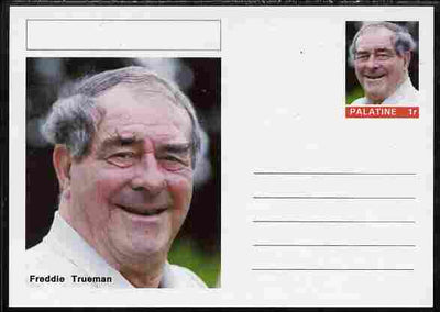 Palatine (Fantasy) Personalities - Freddie Trueman (cricket) postal stationery card unused and fine
