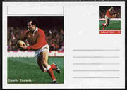 Palatine (Fantasy) Personalities - Gareth Edwards (rugby) postal stationery card unused and fine
