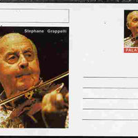 Palatine (Fantasy) Personalities - Stephane Grappelli postal stationery card unused and fine