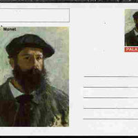 Palatine (Fantasy) Personalities - Claude Monet postal stationery card unused and fine