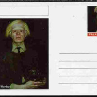 Palatine (Fantasy) Personalities - Andy Warhol postal stationery card unused and fine