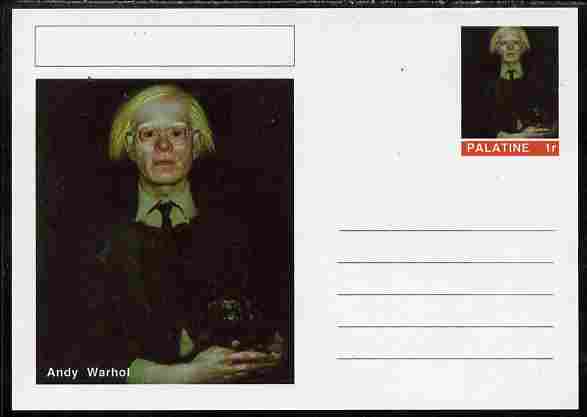 Palatine (Fantasy) Personalities - Andy Warhol postal stationery card unused and fine