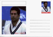 Palatine (Fantasy) Personalities - Sachin Tendulkar (cricket) postal stationery card unused and fine