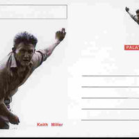 Palatine (Fantasy) Personalities - Keith Miller (cricket) postal stationery card unused and fine