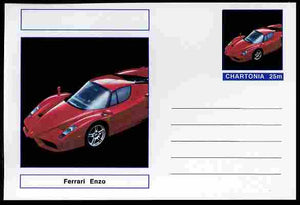 Chartonia (Fantasy) Cars - 2003 Ferrari Enzo postal stationery card unused and fine