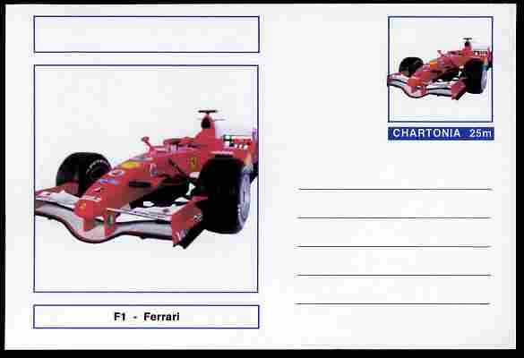 Chartonia (Fantasy) Formula 1 - Ferrari postal stationery card unused and fine