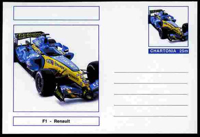 Chartonia (Fantasy) Formula 1 - Renault postal stationery card unused and fine