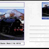 Chartonia (Fantasy) Railways - Stanier Black 5 postal stationery card unused and fine