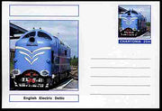 Chartonia (Fantasy) Railways - English Electric Deltic postal stationery card unused and fine