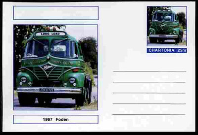 Chartonia (Fantasy) Trucks - Foden (1967) postal stationery card unused and fine