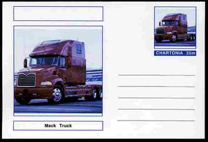 Chartonia (Fantasy) Trucks - Mack postal stationery card unused and fine
