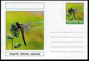 Chartonia (Fantasy) Insects - Dragonfly (Odonata epiprocta) postal stationery card unused and fine
