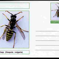 Chartonia (Fantasy) Insects - Wasp (Vespula vulgaris) postal stationery card unused and fine