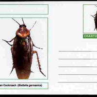 Chartonia (Fantasy) Insects - German Cockroach (Blattella germanica) postal stationery card unused and fine