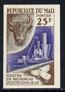 Mali 1963 Zoological Research Centre 25f unmounted mint imperf colour trial proof (several different combinations available but price is for ONE) as SG 58