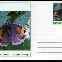 Chartonia (Fantasy) Butterflies - Meadow Brown (Maniola jurtina) postal stationery card unused and fine