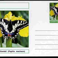 Chartonia (Fantasy) Butterflies - Swallowtail (Papilio machaon) postal stationery card unused and fine