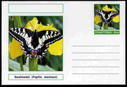 Chartonia (Fantasy) Butterflies - Swallowtail (Papilio machaon) postal stationery card unused and fine