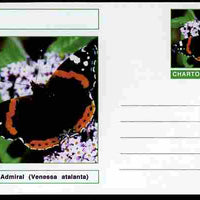 Chartonia (Fantasy) Butterflies - Red Admiral (Venessa atalanta) postal stationery card unused and fine