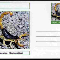 Chartonia (Fantasy) Insects - Scorpion (Centruroides) postal stationery card unused and fine