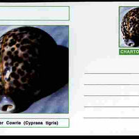 Chartonia (Fantasy) Shells - Tiger Cowrie (Cypraea tigris) postal stationery card unused and fine