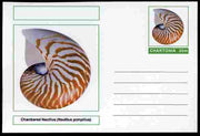 Chartonia (Fantasy) Shells - Chambered Nautilus (Nautilus pompilius) postal stationery card unused and fine