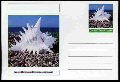 Chartonia (Fantasy) Shells - Murex Ramosus (Chicoreus ramosus) postal stationery card unused and fine