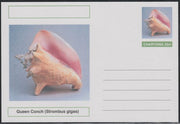 Chartonia (Fantasy) Shells - Queen Conch (Strombus gigas) postal stationery card unused and fine