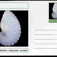Chartonia (Fantasy) Shells - Paper Nautilus (Argonauta cornuta) postal stationery card unused and fine