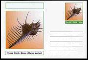 Chartonia (Fantasy) Shells - Venus Comb Murex (Murex pecten) postal stationery card unused and fine