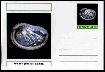 Chartonia (Fantasy) Shells - Abalone Shell (Haliotis asinina) postal stationery card unused and fine