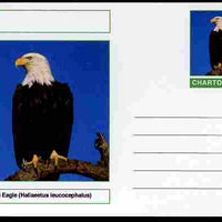 Chartonia (Fantasy) Birds - Bald Eagle (Haliaeetus leucocephalus) postal stationery card unused and fine