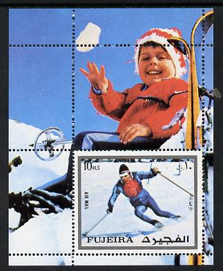 Fujeira 1972 Winter Olympics (Skiing) m/sheet unmounted mint (Mi BL 136A)