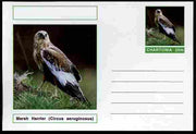 Chartonia (Fantasy) Birds - Marsh Harrier( Circus aeruginosus) postal stationery card unused and fine