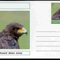 Chartonia (Fantasy) Birds - Buzzard (Buteo buteo) postal stationery card unused and fine
