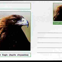 Chartonia (Fantasy) Birds - Golden Eagle (Aquila chrysaetos) postal stationery card unused and fine