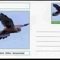Chartonia (Fantasy) Birds - Kestrel (Falco tinnunculus) postal stationery card unused and fine