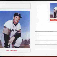 Palatine (Fantasy) Personalities - Ted Williams (baseball) postal stationery card unused and fine