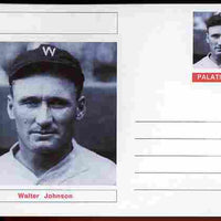 Palatine (Fantasy) Personalities - Walter Johnson (baseball) postal stationery card unused and fine