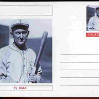 Palatine (Fantasy) Personalities - Ty Cobb (baseball) postal stationery card unused and fine