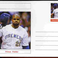Palatine (Fantasy) Personalities - Prince Fielder (baseball) postal stationery card unused and fine