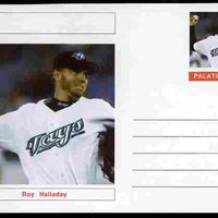 Palatine (Fantasy) Personalities - Roy Halladay (baseball) postal stationery card unused and fine