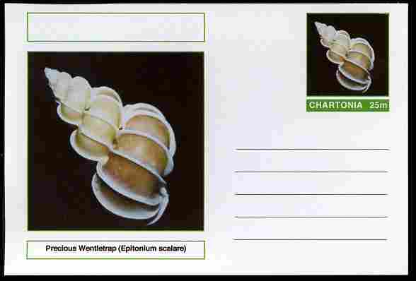 Chartonia (Fantasy) Shells - Precious Wentletrap (Epitonium scalare) postal stationery card unused and fine