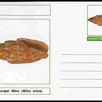 Chartonia (Fantasy) Shells - Episcopal Mitre (Mitra mitra) postal stationery card unused and fine