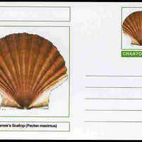 Chartonia (Fantasy) Shells - St James's Scallop (Pecten maximus) postal stationery card unused and fine