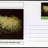 Chartonia (Fantasy) Shells - Regal Thorny Oyster (Spondylus regius) postal stationery card unused and fine