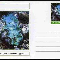 Chartonia (Fantasy) Shells - Giant Clam (Tridacna gigas) postal stationery card unused and fine
